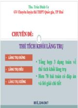 Toán 3 - Thể tích khối lăng trụ